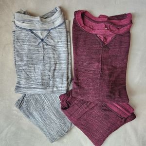 2-pack Super Soft Pajama Shirt and Lounge Pant Set by Felina in Blue and Purple